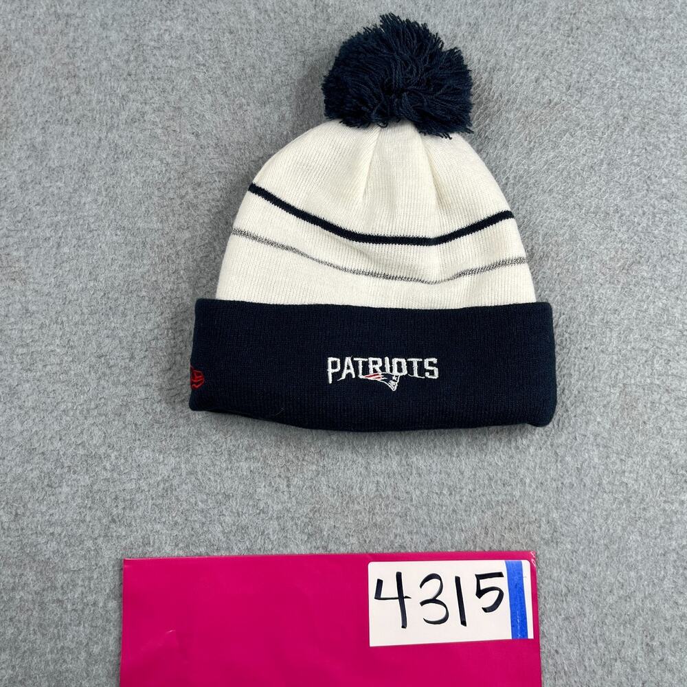 New England Patriots Beanie New Era Beanie Hat Embroidered Logo Pom Pom NFL